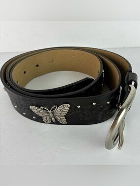 Relic Black Belt w/Butterfly Embellishments